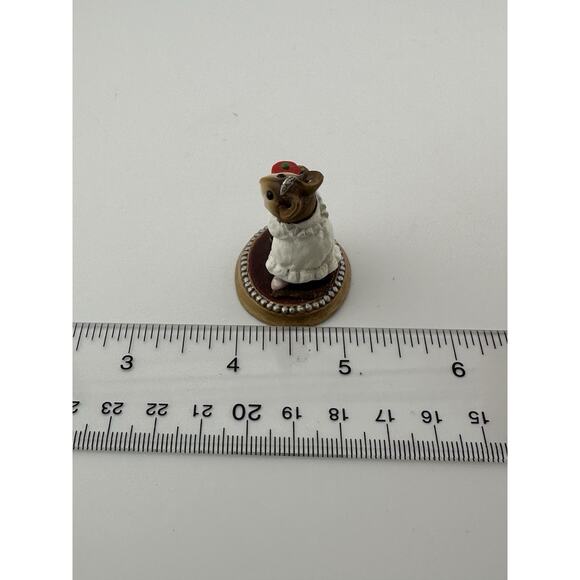Wee Forest Folk " The Nutcracker" Mouse M-174 1991 DP Red Nutcracker White Dress - Picture 9 of 9